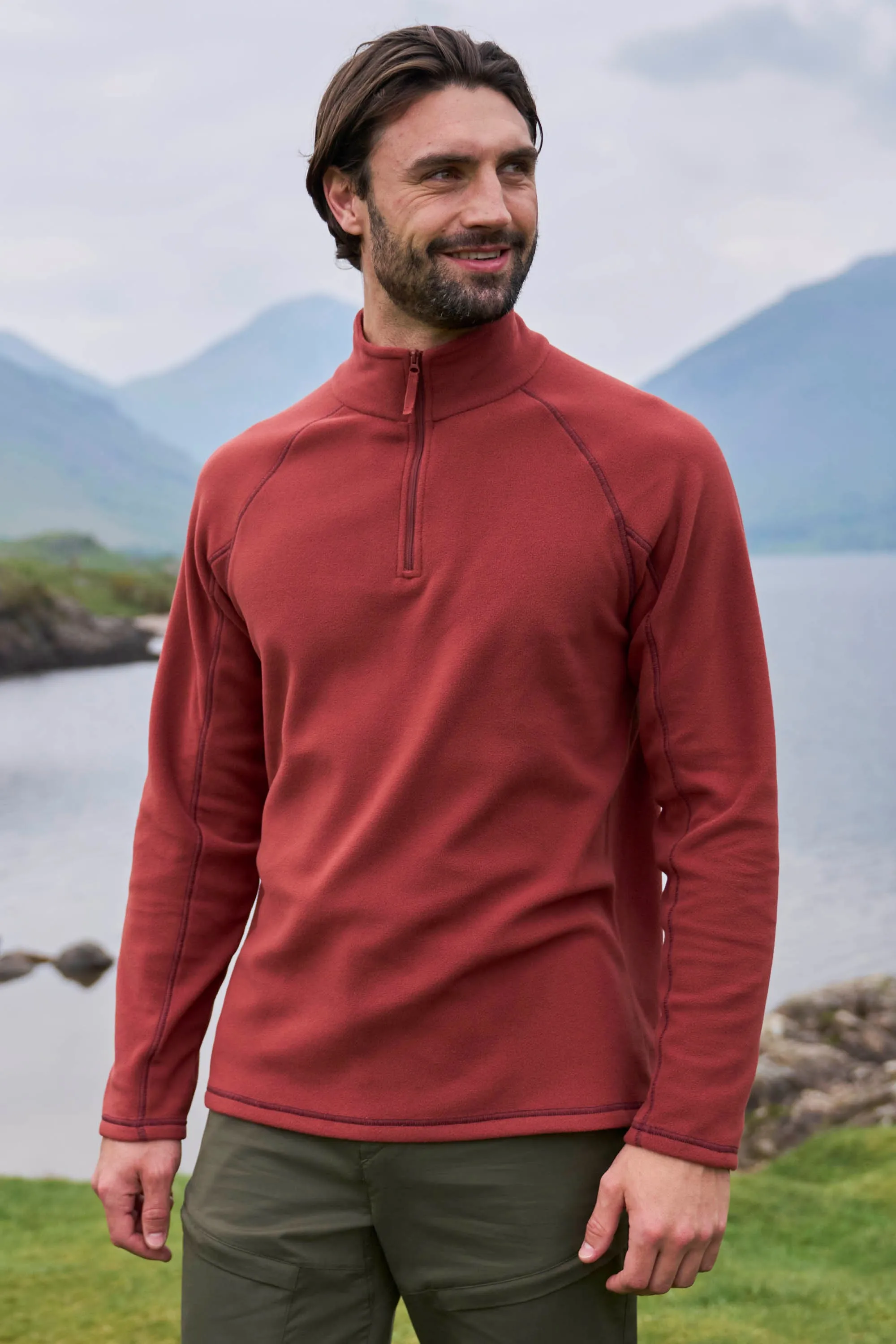 Ashbourne II Forro polar con media cremallera, de hombre