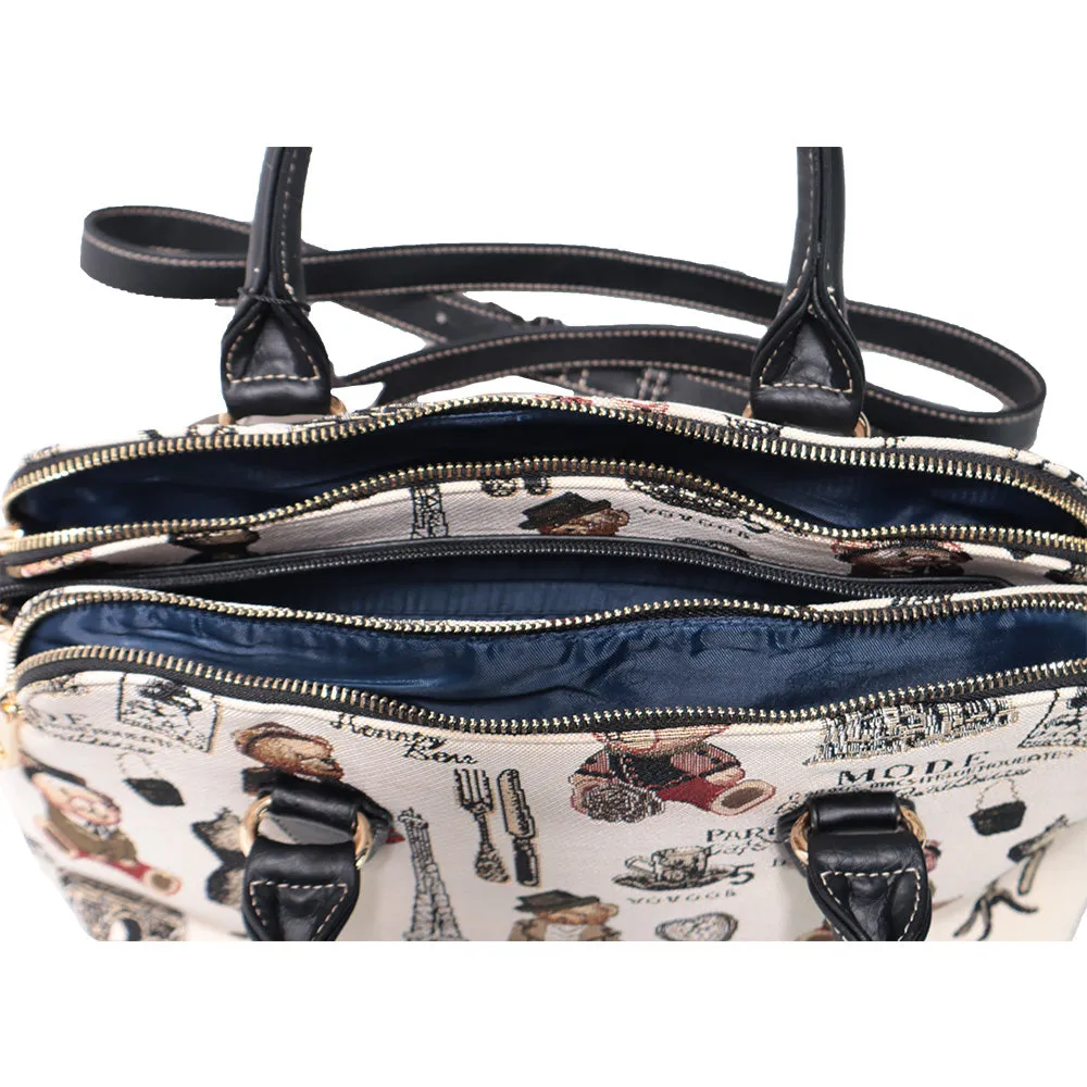 Bolsa de mano jaquard Henney Bear H-006