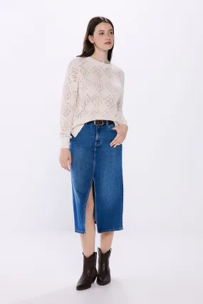 Springfield Falda midi vaquera